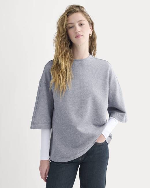 Lightweight Terry Oversized Tee | Vintage Heather Grey