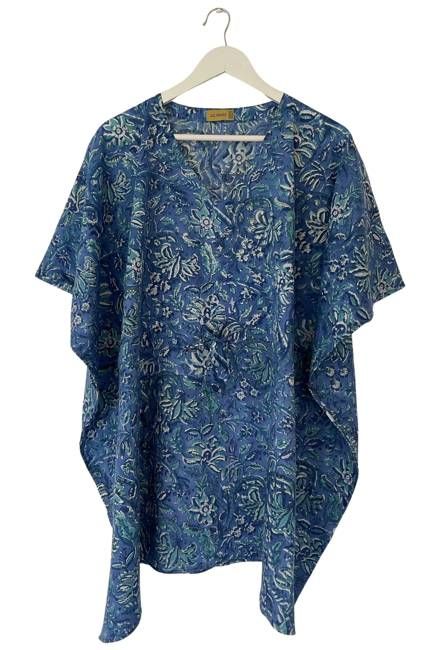 NEW! Block print Kaftan Short No.69