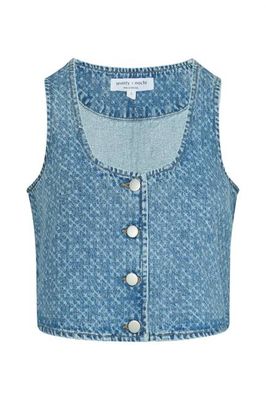 Kane Cropped Vest In Laser Malibu