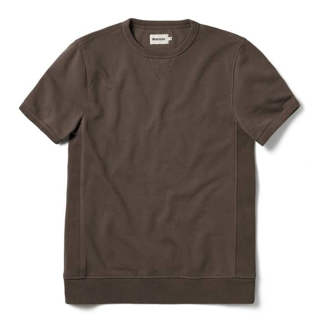 The Short Sleeve Fillmore Crew in Walnut