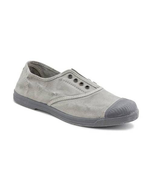 Lola Grey Cotton Plimsolls