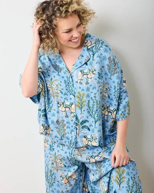 Camel's Courtyard - Original Fit Petite Eco Satin Wildest Dreams Set - Slate Blue