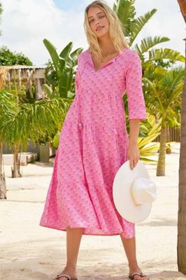 Baumwollkleid Emma | Immergrünrosa