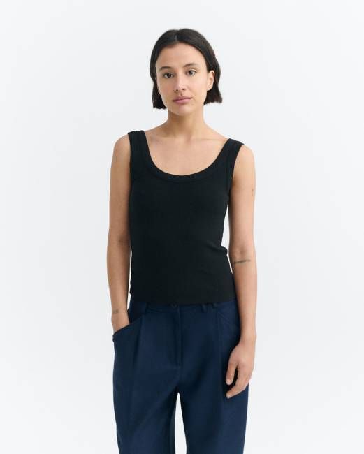 Black rib top Julia