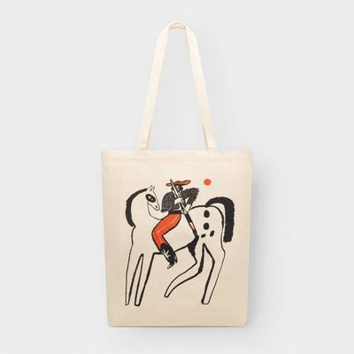 DEDICATED - Tragetasche Torekov Paint My Horse Off-White