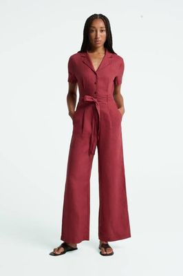 LEONOR JUMPSUIT | RUBY WINE