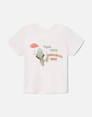 Classic "Jiminy Cricket" Tee - Vintage White
