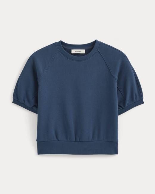 Lightweight Terry Blouson Short-Sleeve Crew | Blue Wing Teal