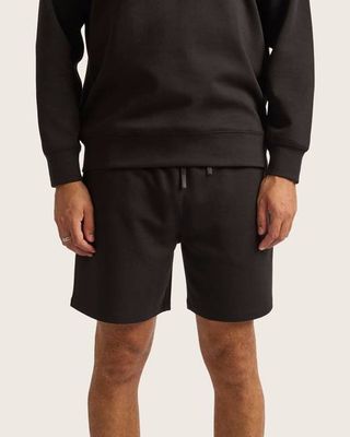 Bamboo CloudKnit Men's Sweat Shorts 6" - Black