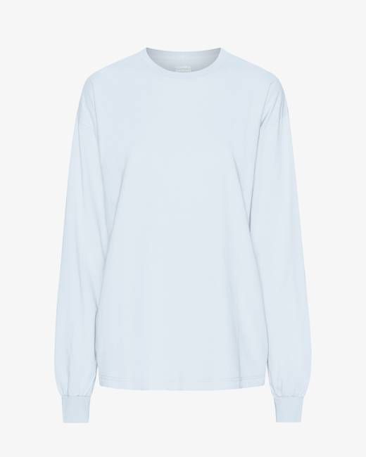 Oversized Organic LS T-Shirt - Polar Blue