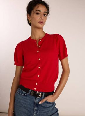 Sasha Organic Cotton Short Sleeve Cardigan