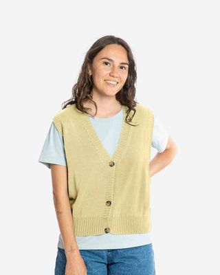 Boxy Knit Vest vanilla