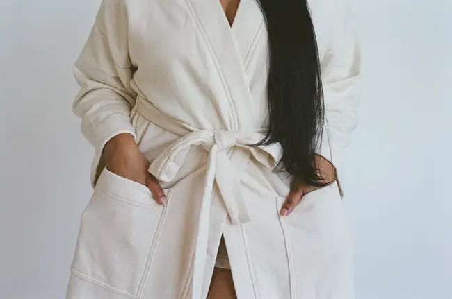 FLEECE ROBE — PANSY