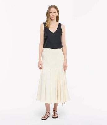 Panel Wrap Skirt | Off White
