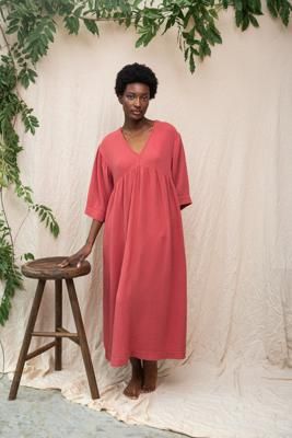 Fauna Organic Cotton Dress in Rose