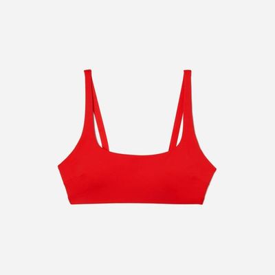 The Square-Neck Bikini Top | Bright Red