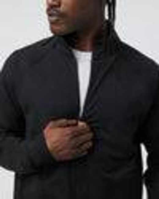 Coronado Novelty Full Zip | Men's Black Heather Jacket | Vuori