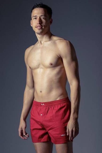 Red Cotton Boxer Shorts
