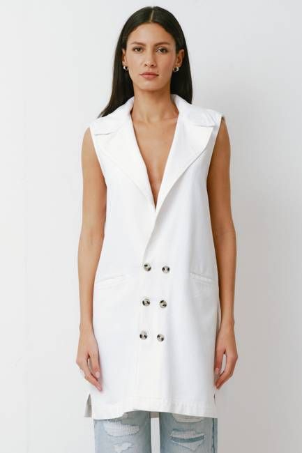 Kaia Blazer in White
