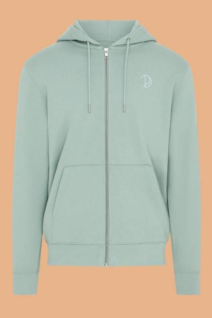 Embroidered P Zip-Up Hoodie