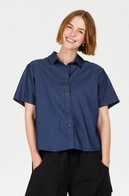 POLLY Organic Cotton Top - midwash