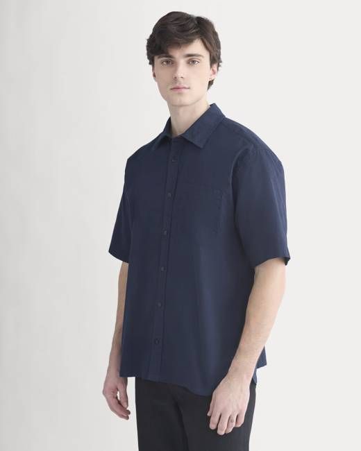 Lightweight Short-Sleeve Oxford | Navy