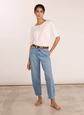 Nixi Organic Cotton Stretch Denim Barrel Jeans