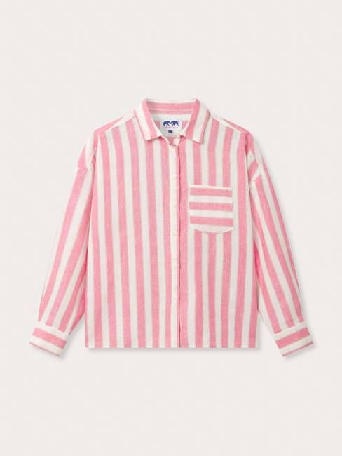 Women's Strawberries & Cream Inagua Linen Shirt