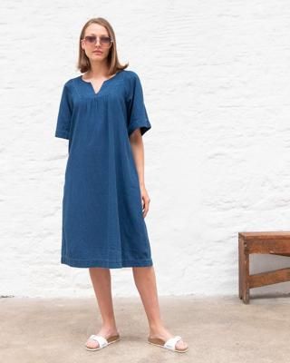Hara V-Neck Denim Dress