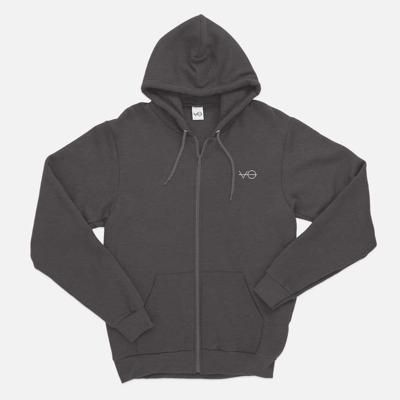 VO Embroidered Zipped Hoodie (Unisex)