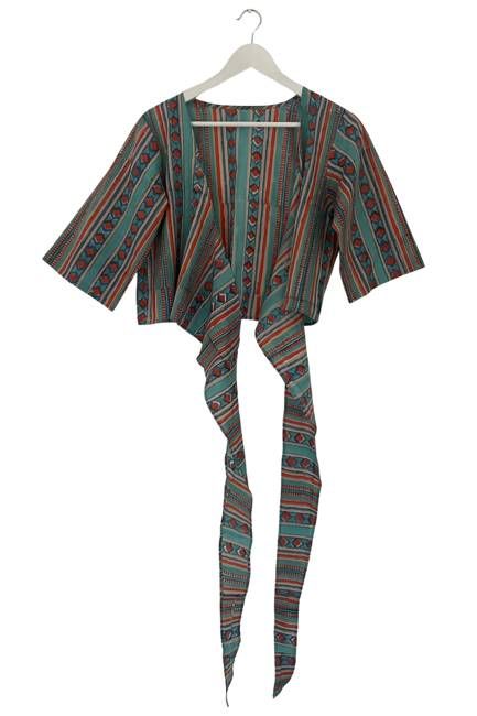 NEW! Block print Wrap Top No. 105