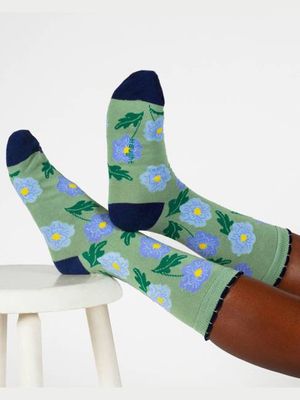 Womens Birth Flower Sock - Chrysanthemum