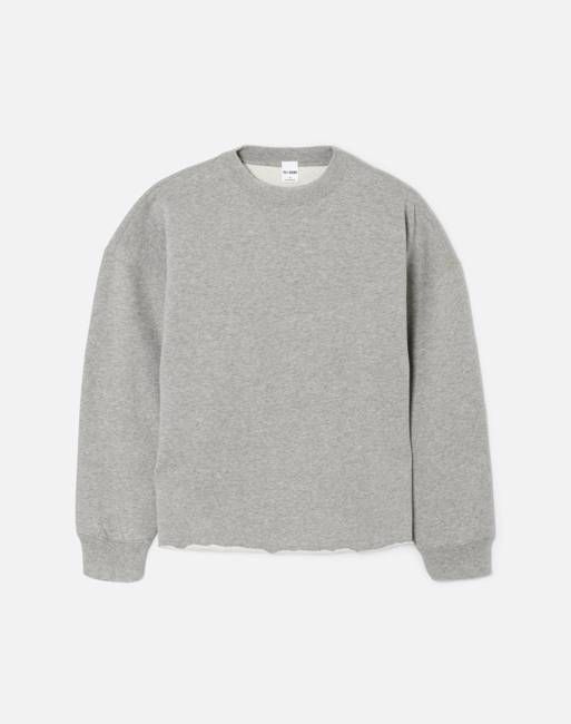 Oversized Raw Crewneck - Heather Grey