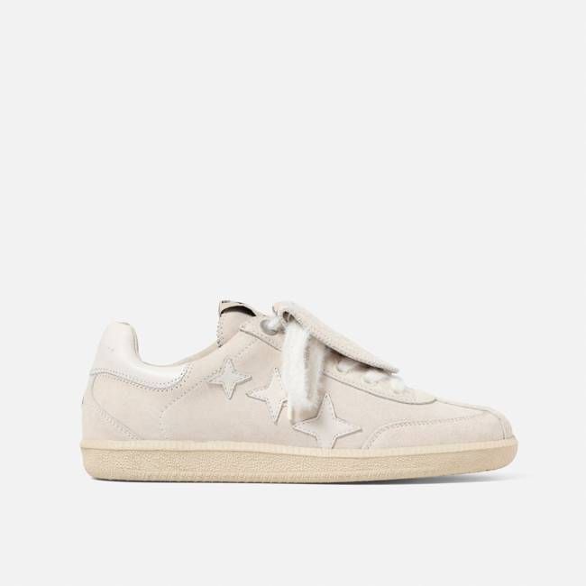 Plus Duke Off-White Suede Sneaker - Women's