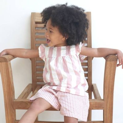 Summer Shorts (Seersucker Check) - Pink