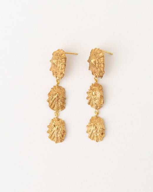 CONCHA EARRINGS GOLD