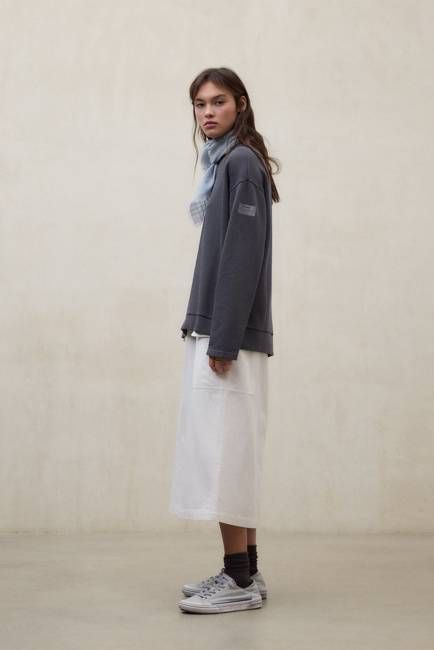 DARK GREY ANKARA SWEATSHIRT