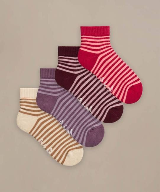 Womens Quarter Crop Trainer Socks - 4 Pack - Size 4-7
