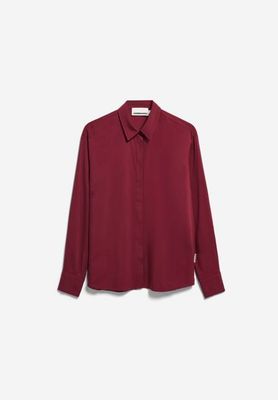LARISAANA LONGSLEEVE BLOUSE | velvet red