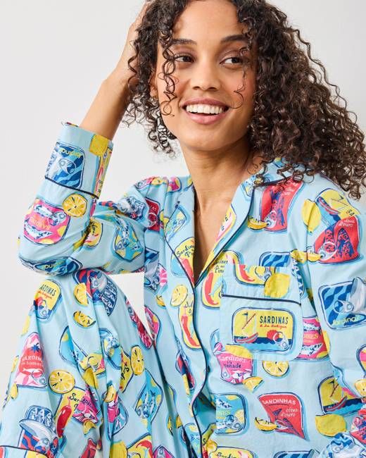 Retro Sardines - Long PJ Set - Open Water