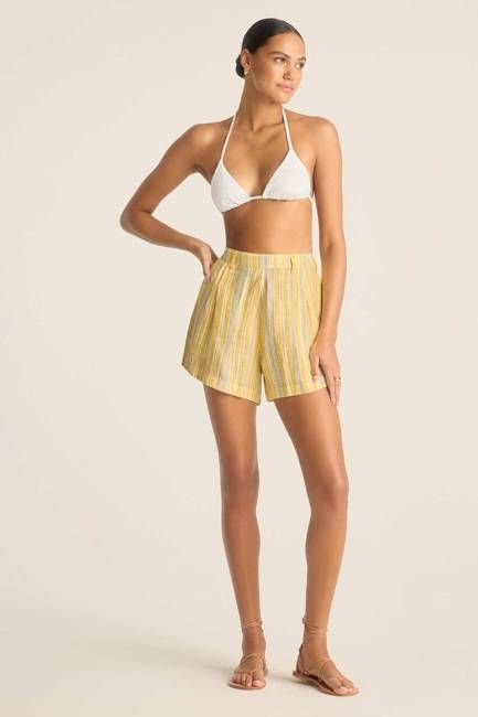 The Getaway Short - Sunny Skies EcoLinen