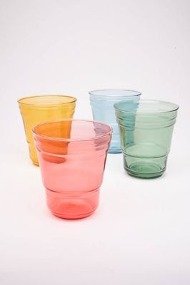 Fantastic-Not-Plastic Tall Glasses, Multi-Color Pack of 4