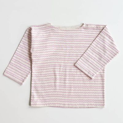 Boxy Tee, Ric Rac Print, Pansy, Size 6