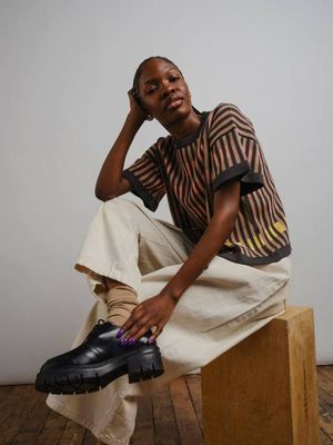 Bauhaus Short Sleeve Sweater Tee - Oxide