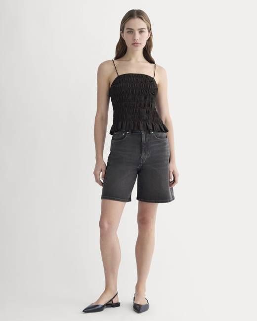 The Long A-Line Denim Short | Night