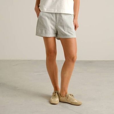 DEDICATED - Shorts Vedum Work Stripe Forest Green