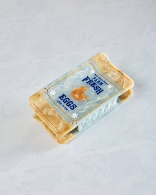 Blue Combo - Hand Painted Farm Fresh Eggs Claw Hair Clip - Solar Eclipse