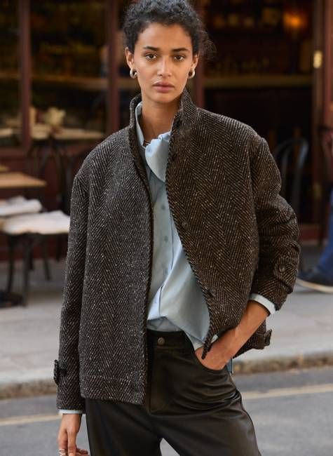 Janine Wool Blend Short Coat
