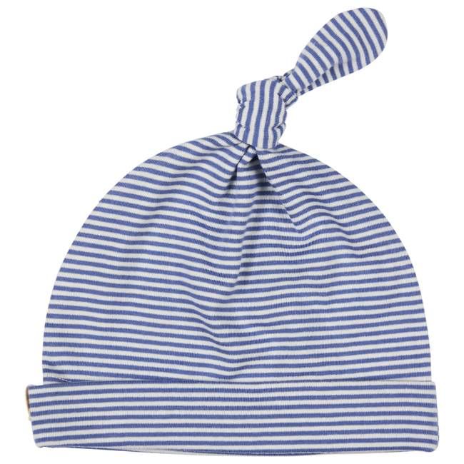 Knotted Hat (Fine Stripe) - Indigo