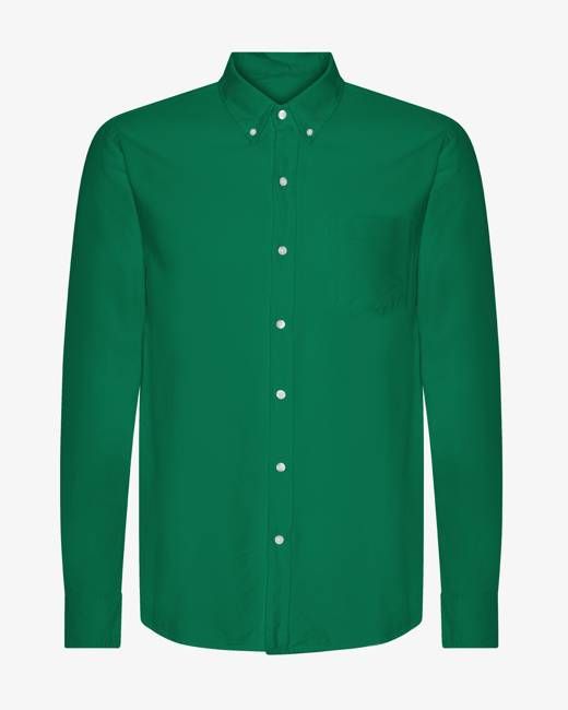 Organic Button Down Shirt - Kelly Green